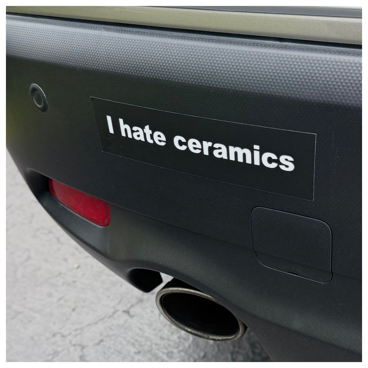 I love ceramics bumper sticker