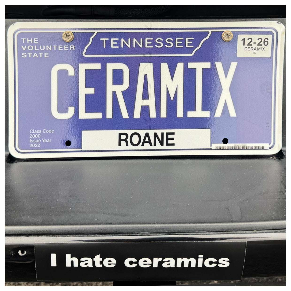 I love ceramics bumper sticker