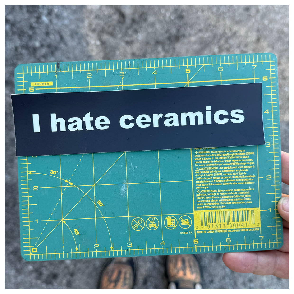 I love ceramics bumper sticker